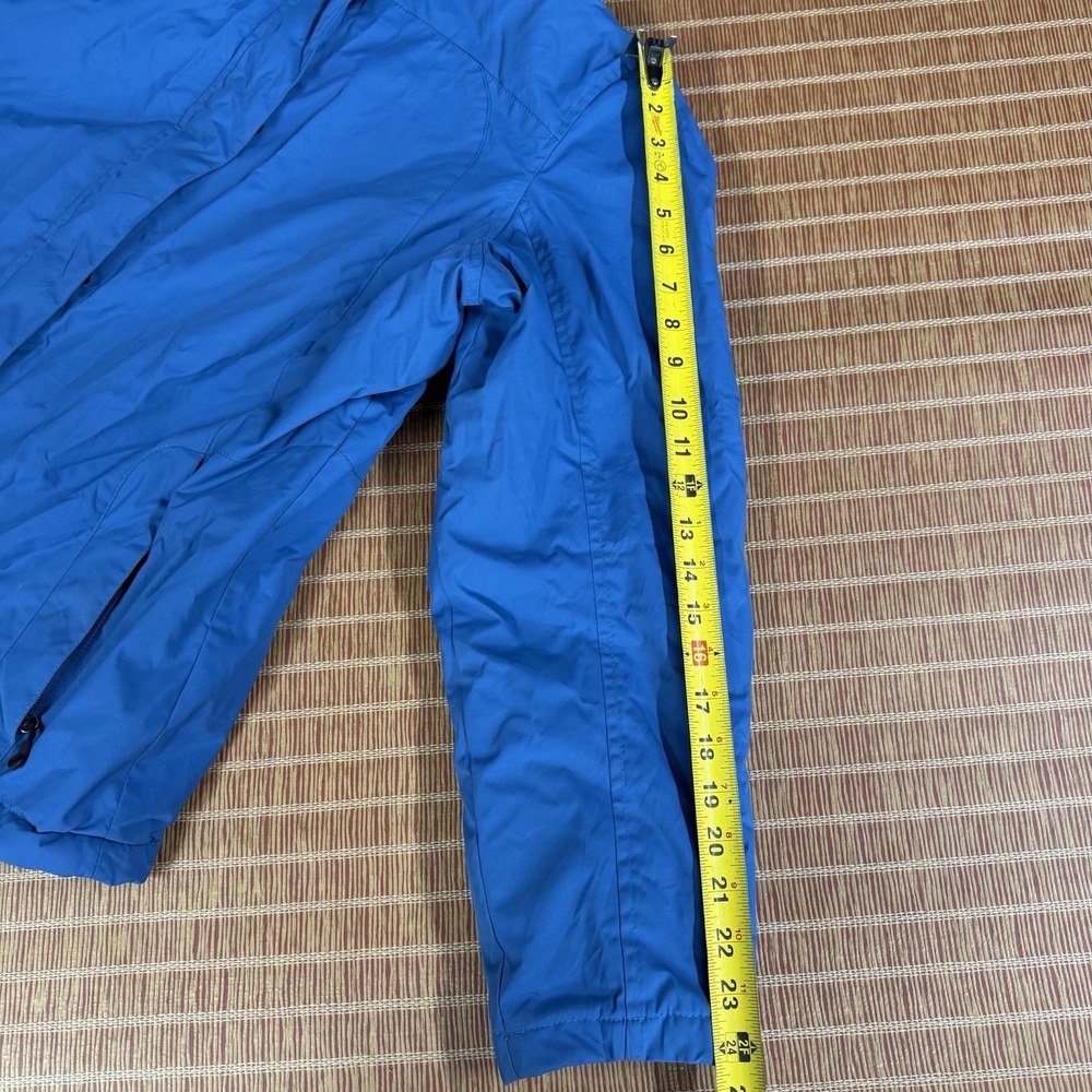 LL Bean Winter Warmer Coat Women Size Large Teal Fleece Lined Hooded Jacket - Picture 7 of 8